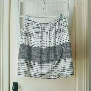 Madewell silk faux-wrap skirt